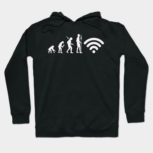 Wifi Evolution Internet Junkie Nerd Hoodie by Foxxy Merch